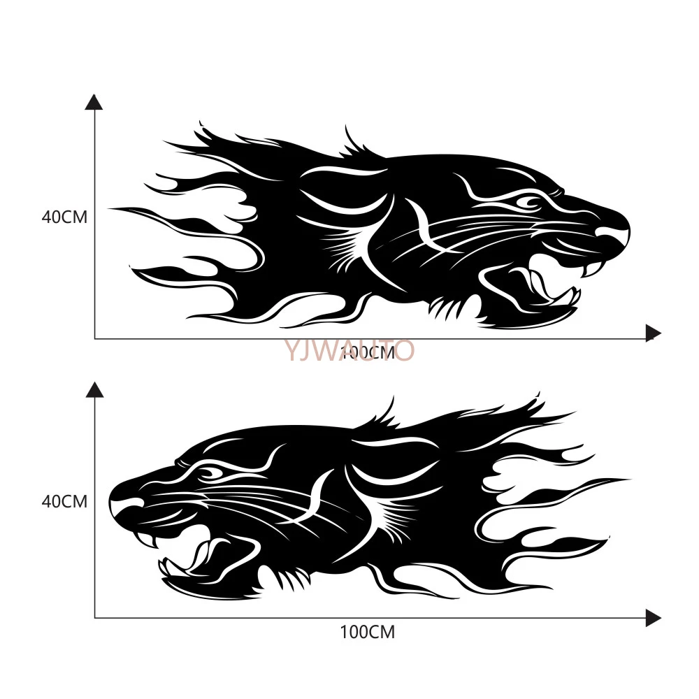 Leopard Totem Car Wrap Sticker Car Body Decal Vinyl Graphic Sticker Modified Scratch Cover Waterproof Hood Decor Animal Stickers