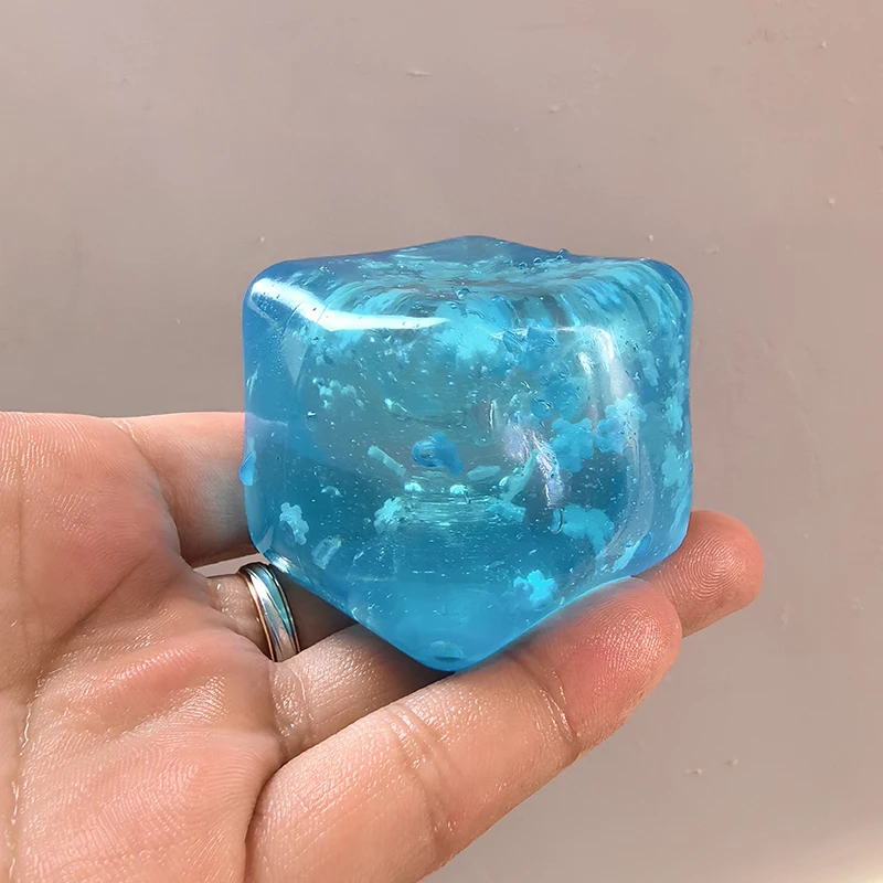Boule anti-Stress Cube de glace Squishy flocons de neige Cube jouets à presser soulagement du Stress Fidgets jouets Anti-stress drôle Squishy Tabas autisme cadeau