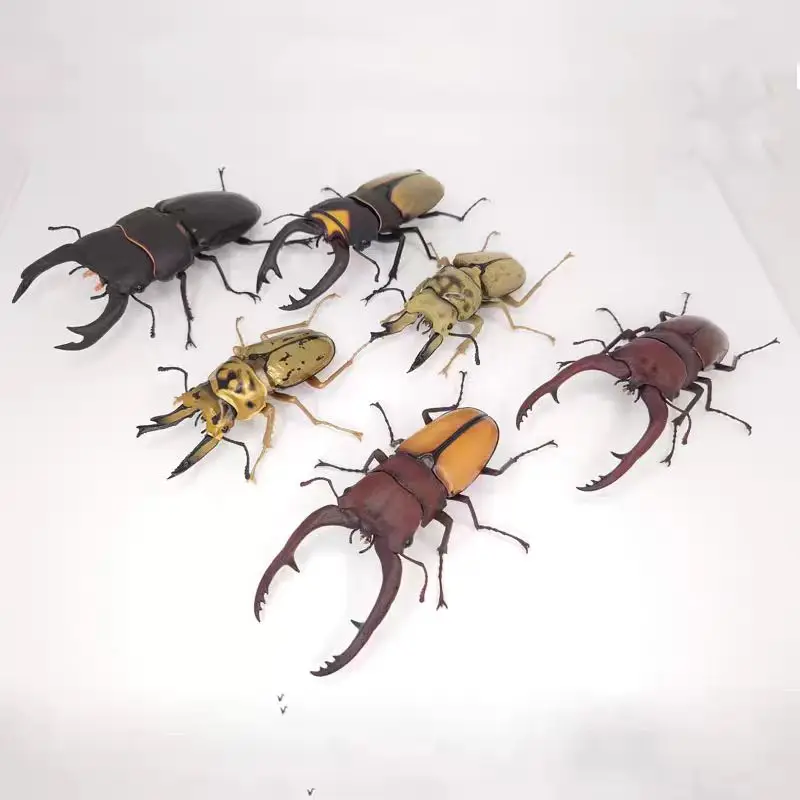 بانداي الأصلي غاشابون الموسوعة البيولوجية سلسلة الأيل بيتل 09-الشبح الذهبي/منشار أحمر اثنين شخصية خنفساء الأيل