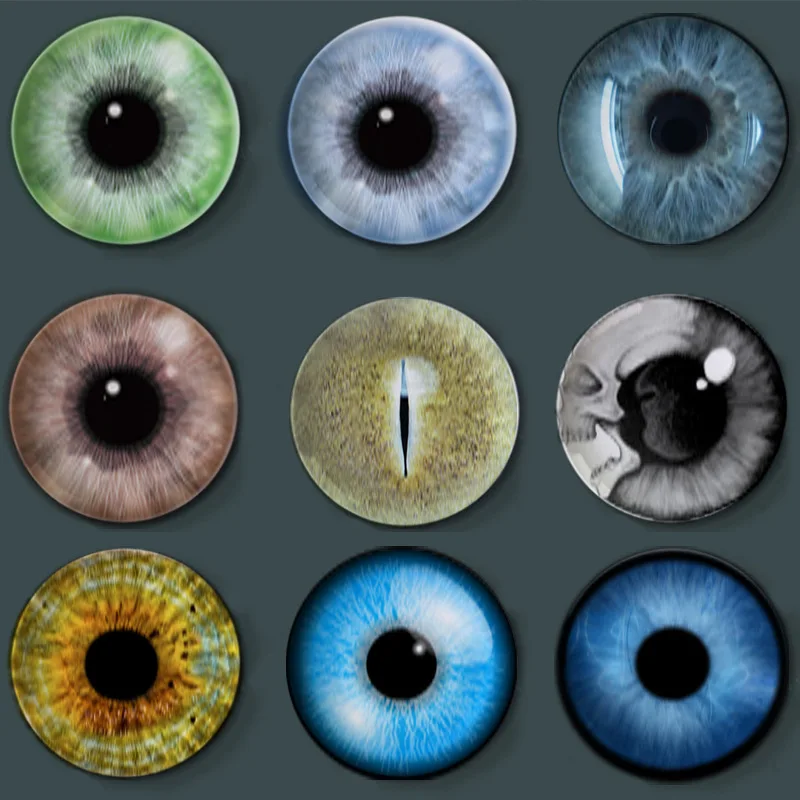 Creative Color Pupil Ceramic Plate Personality Luster Eye Pattern Home Decorative Tray Living Room Background Wall Hanging