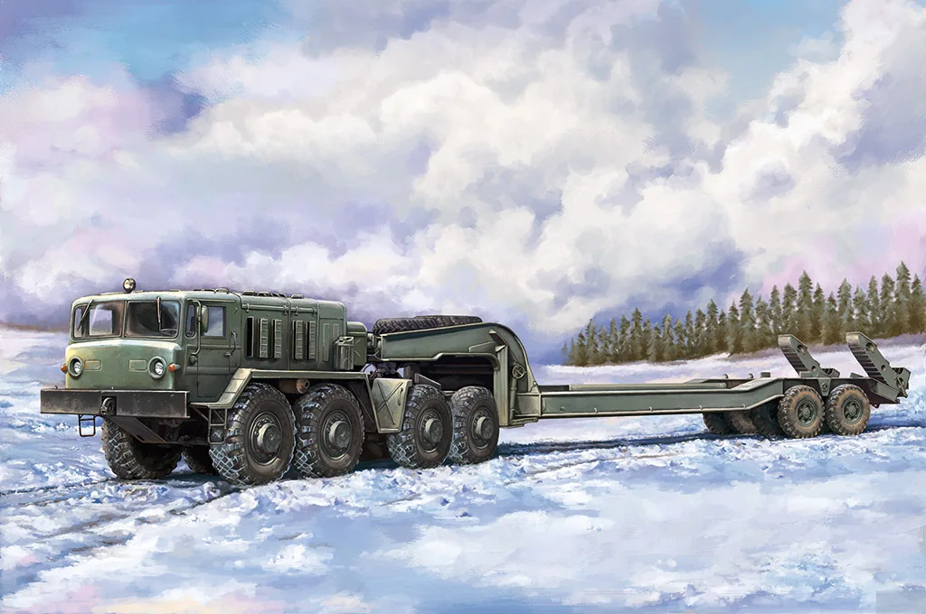Trumpeter 07194 1/72 MAZ-537G Intermediate Type w/ChMZAP 5247G Semi-Trailer - Scale Model Kit