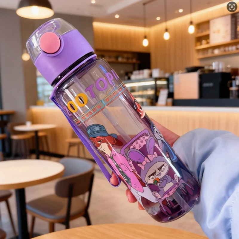 Disney Zootopia dubbelwandige geïsoleerde schattige waterfles - Judy Hopps Rabbit & Nick Wilde Fox Design 700 ml buiten lekvrij