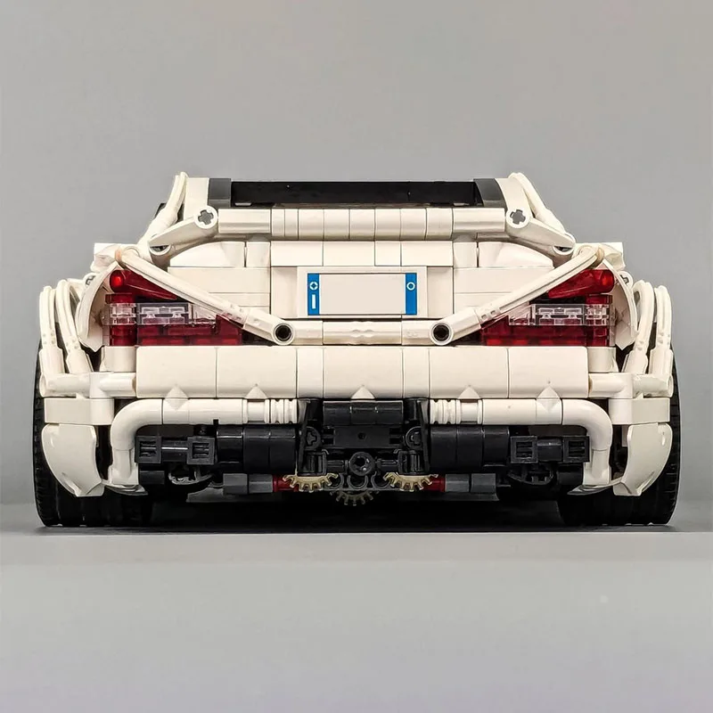 Modèle de voiture de ville MOC briques de construction SL65 blanc vitesse voiture de sport technologie modulaire cadeaux vacances assembler enfants jouets costume