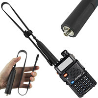 Folding Tactical Antenna 48cm/18.89in Long SMA-Female Dual Band Suitable for BAOFENG UV-5R 888S UV25 5RH K5 PLUS Walkie Talkie