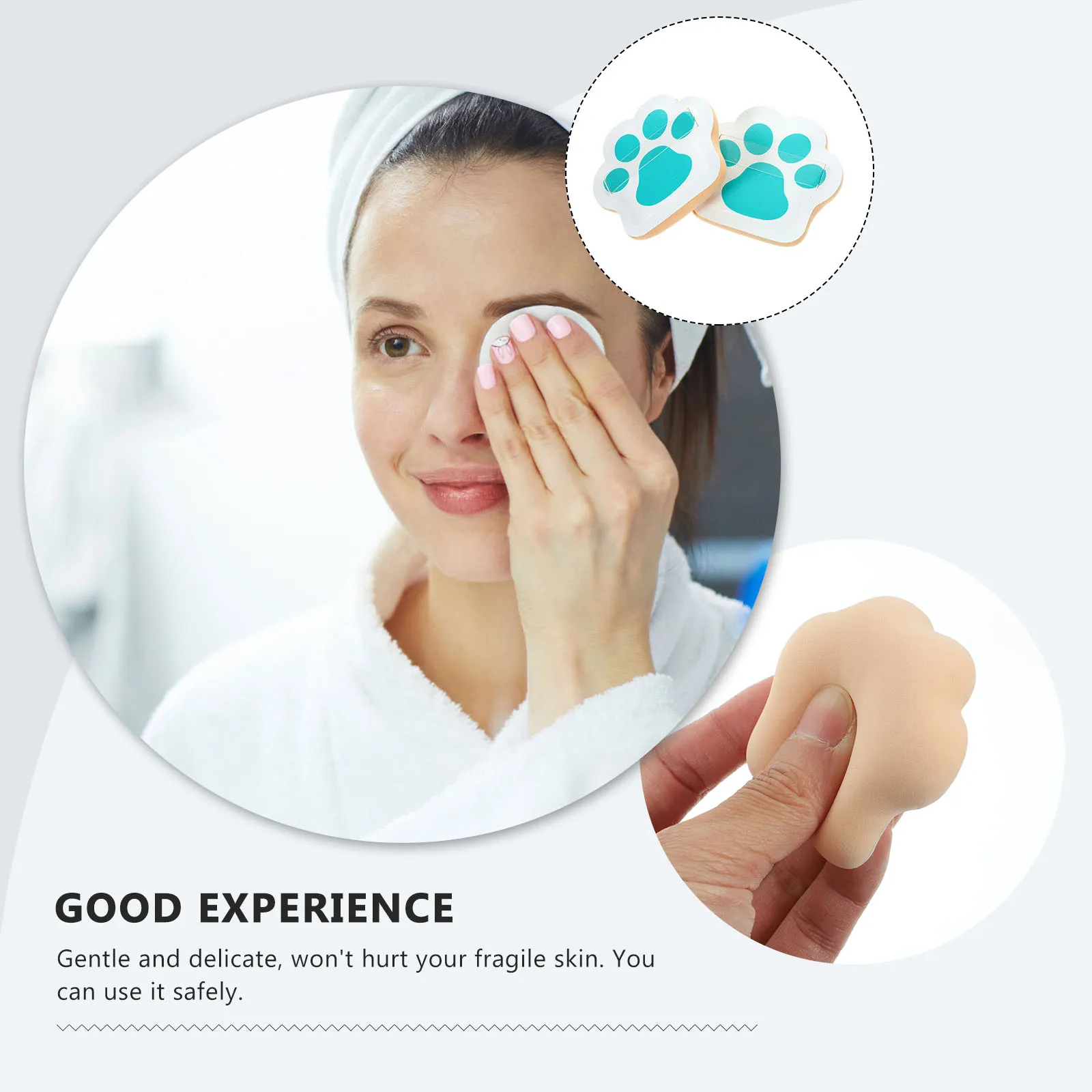 

2PCS Makeup Durable Powder Compact Synthetic Sponge Gentle Safe Tools Small Soft Sponges Cosmetics