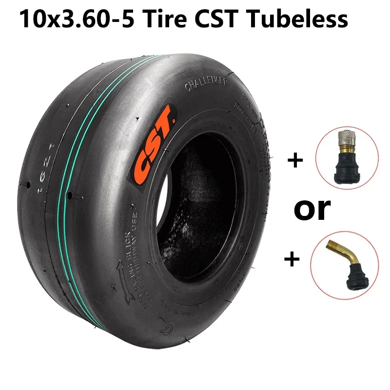 

10x3.60-5 Tire CST Tubeless For 168 Go Kart 5 Inch Tyre Rear s Fit Drift Wheels Gokart TIRE Accessories