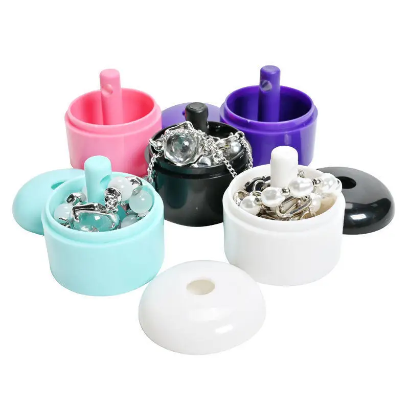

Portable Jewelry Box Necklace Women Fashion Bracelet Ring Storage Case Keychain Container Casual Small Makeup Bag