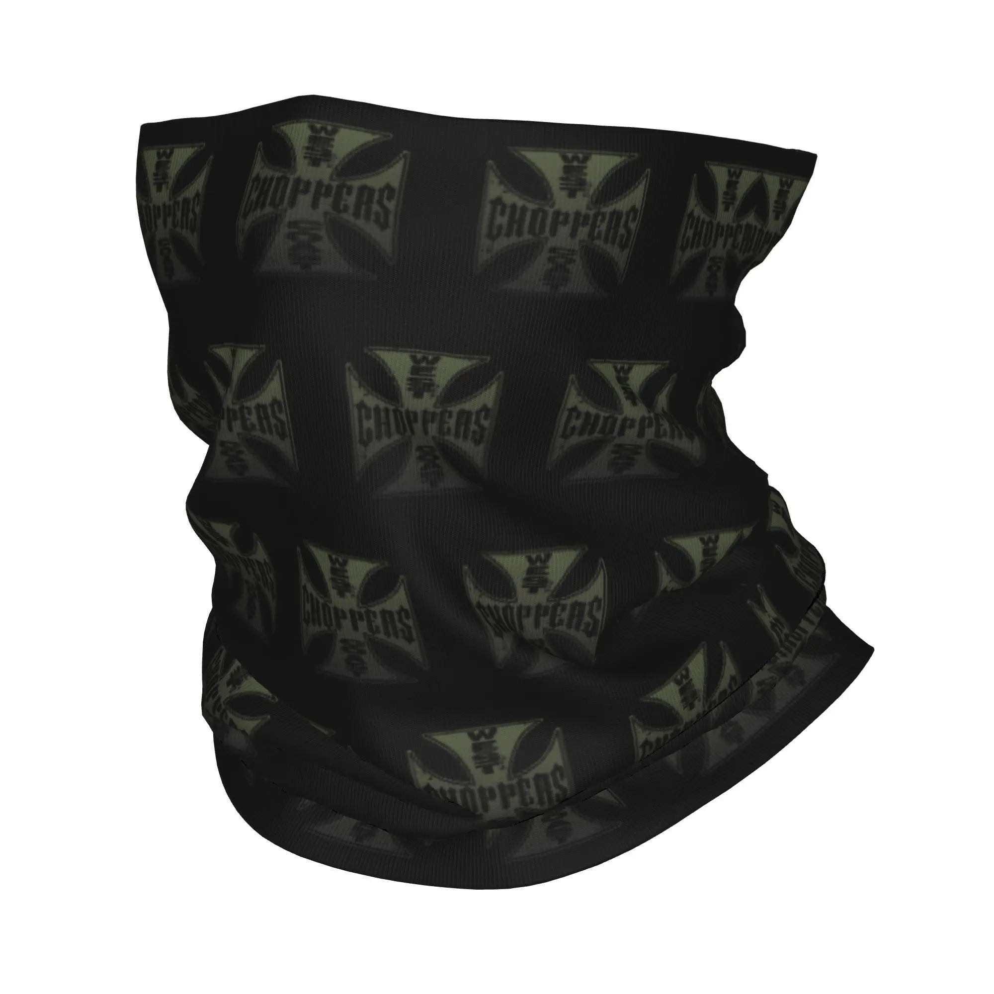 West Coast Chopper Iron Cross Bandana Winter Neck Warmer Men Windproof Wrap Face Scarf for Ski  Gaiter Headband
