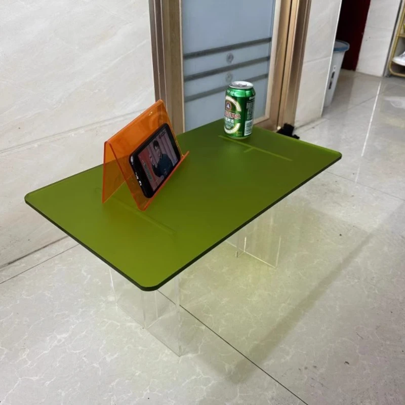 

Роскошный минималистичный журнальный столик, современный кремовый приставной столик для мебели для гостиной, балконный столик с татами, акриловый низкий стол для ноутбука