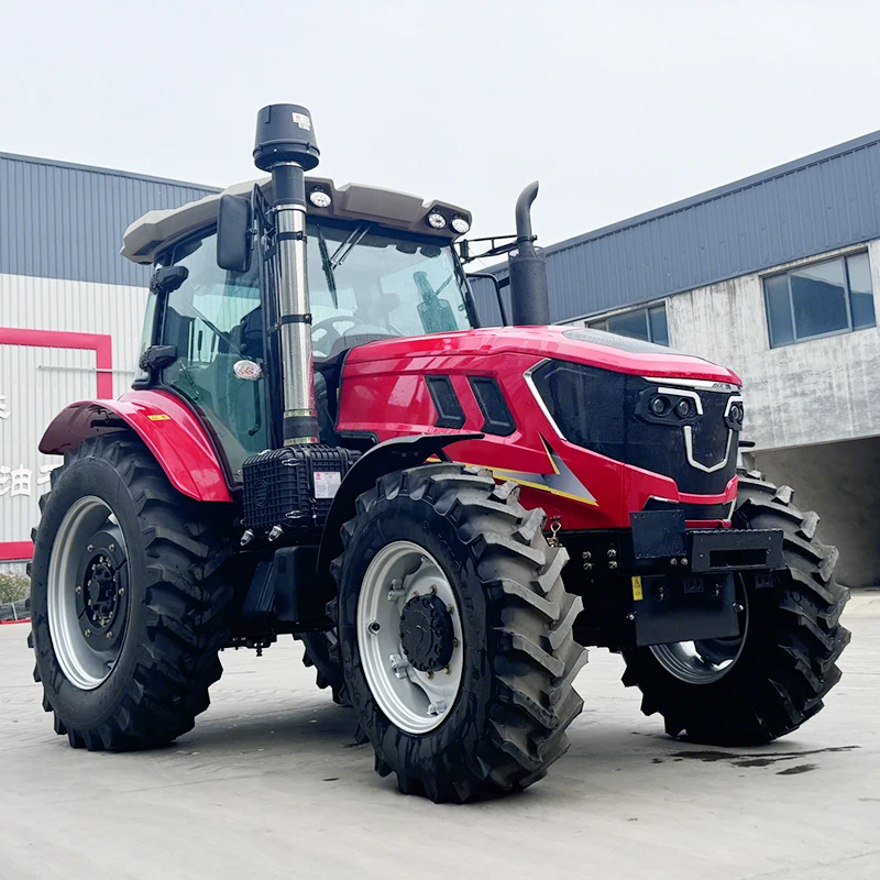 Free Shipping Wheel Tractor Hydraulic Diesel Agriculture 4 Wheels Drive Tractor Farm Multifunctional 4x4 Mini Wheel Tractor