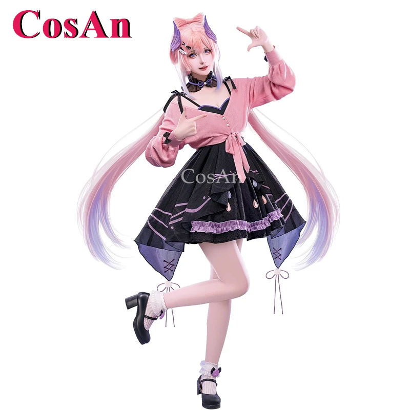 CosAn Game Genshin Impact Sangonomiya Kokomi Cosplay Costumes Pearl Girl Daily Outfit Dress Halloween Party Role Play Clothing - view 6