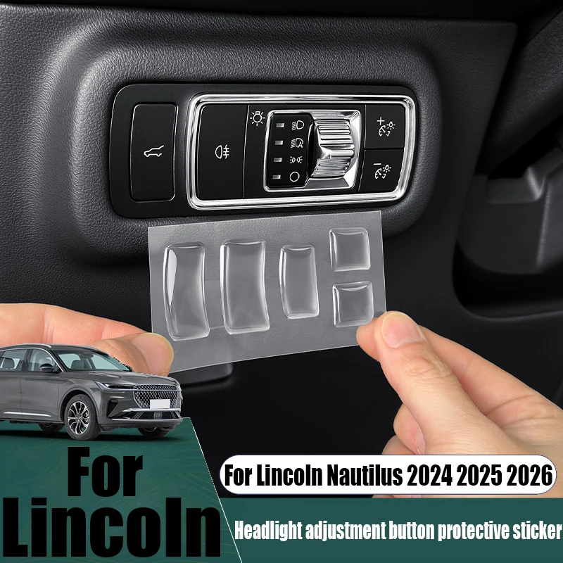 

For Lincoln Nautilus 2024 2025 2026 headlight adjustment button protection sticker drip glue automotive interior supplies
