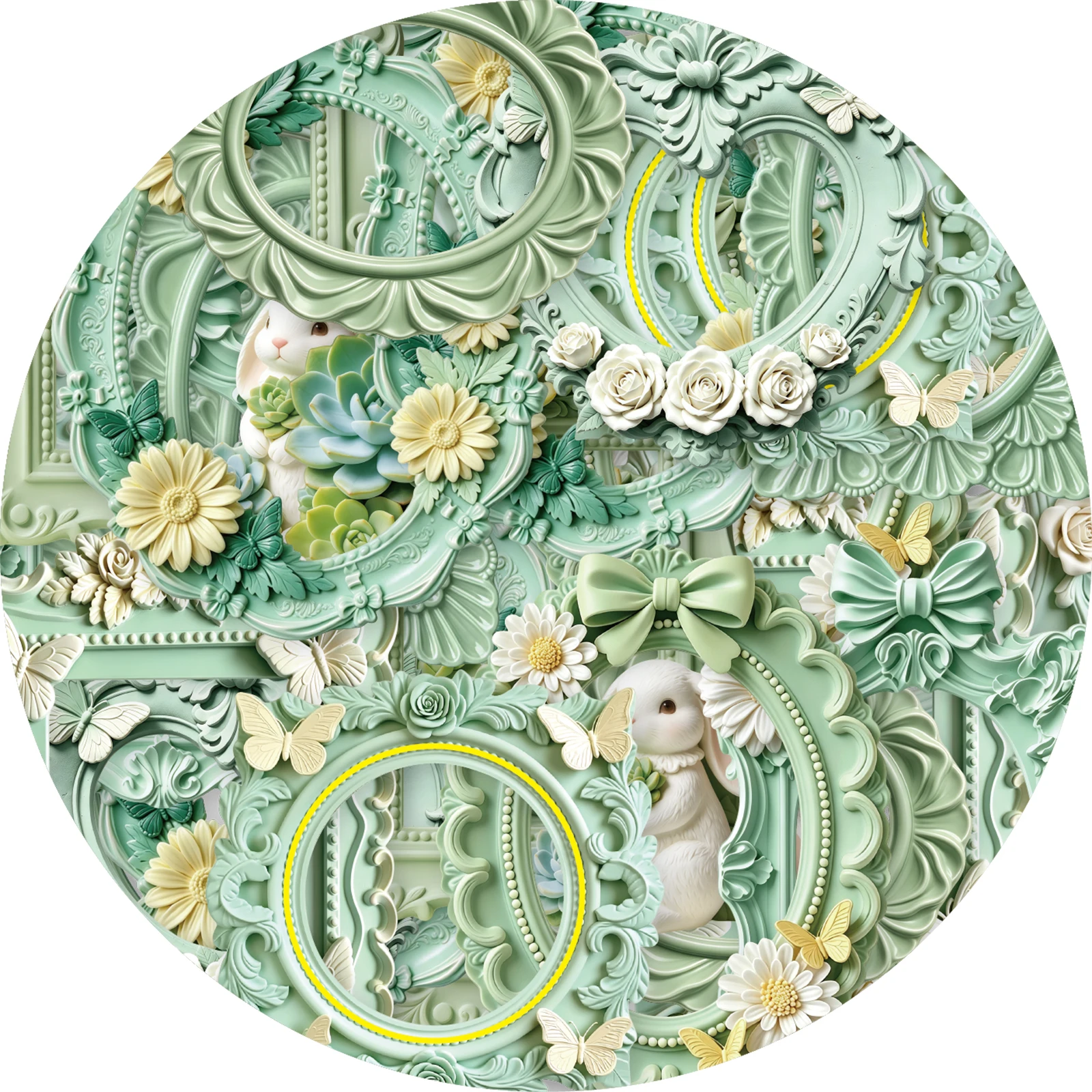 Vintage Collectible Books - Etori Life 10Pcs Light Green Rose