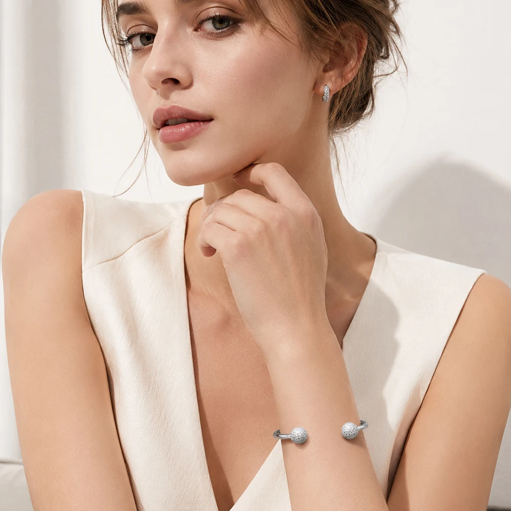 Bracelet Bangles Disco Ball Europe Style Fashion Glam Jewelry Gift For Women Brand New Good In 925 Sterling Silver Soul