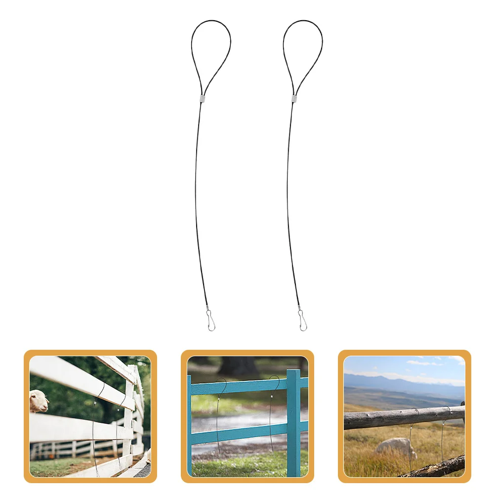 2Pcs Stainless Steel Gate Latch Pull Cable Adjustable Durable Outdoor Fence Door Opener Fence Gate Latch Pull String