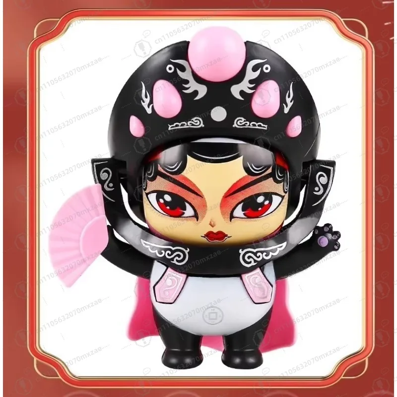 

2PCS Chinese Style Sichuan Opera Face-Changing Panda Keychain Creative Beijing Opera Facial Makeup Figurine Gift for Men Women