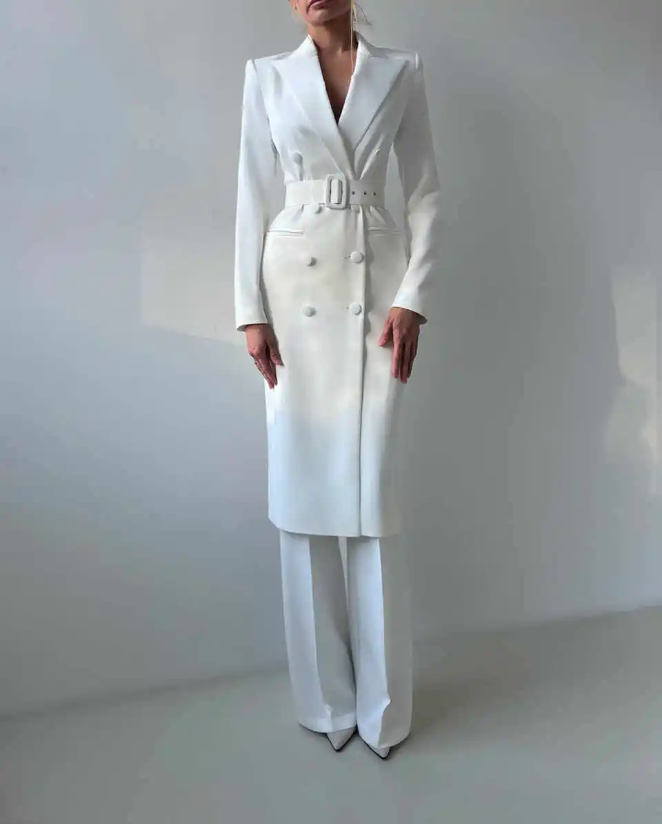 Elegant Women Blazer Dress Customized Slim Fit Banquet Party Gowns Jacket Sets Ladies Business Coat 2 Pieces