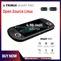 Trimui Smart Pro Handheld Game Console 4.96'' IPS Screen Linux System Joystick RGB Lighting Trimui Retro Video Game Console Gift