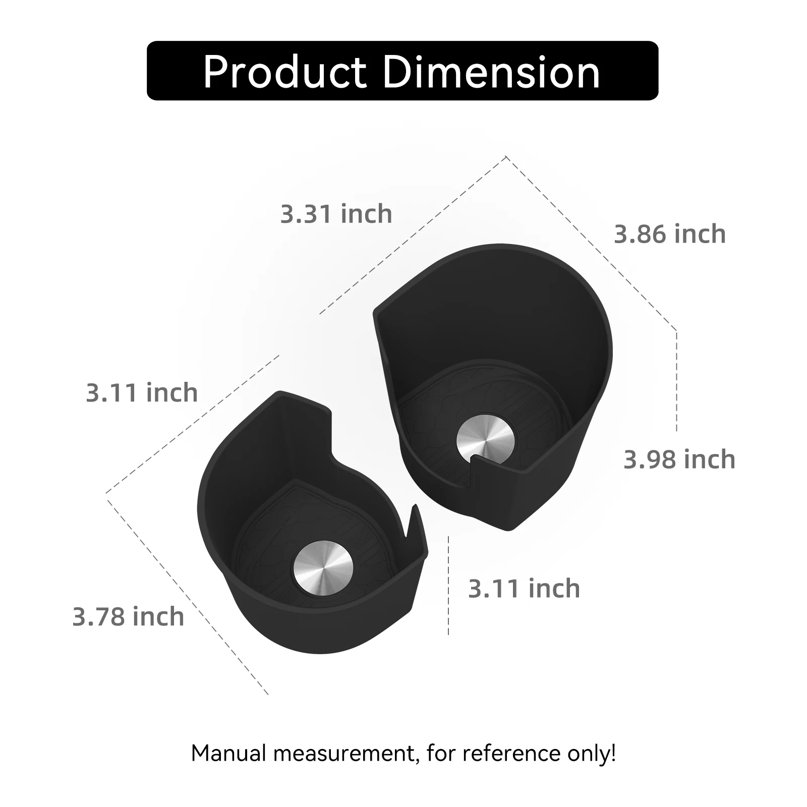 LUCKEASY for Benz GLC EV 2026 Central Console Water Cup Holder Car Accessories Drinks Holder Storage Case Only Fit Left Drive