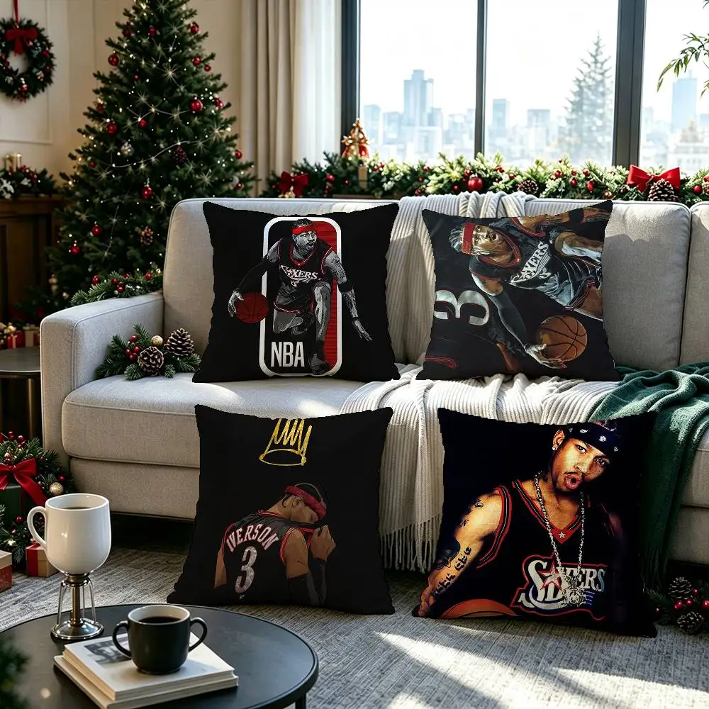 Allen Iverson  Pillow cover Soft Microfiber Pillowcase Home Sofa Decor Surprise Decorative printed.