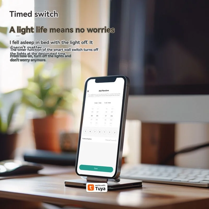 A02M-Tuya Zigbee Smart Zero Fire Switch Wall Light Switch Smart Control For Smartthings Homekit APP 1 Gang