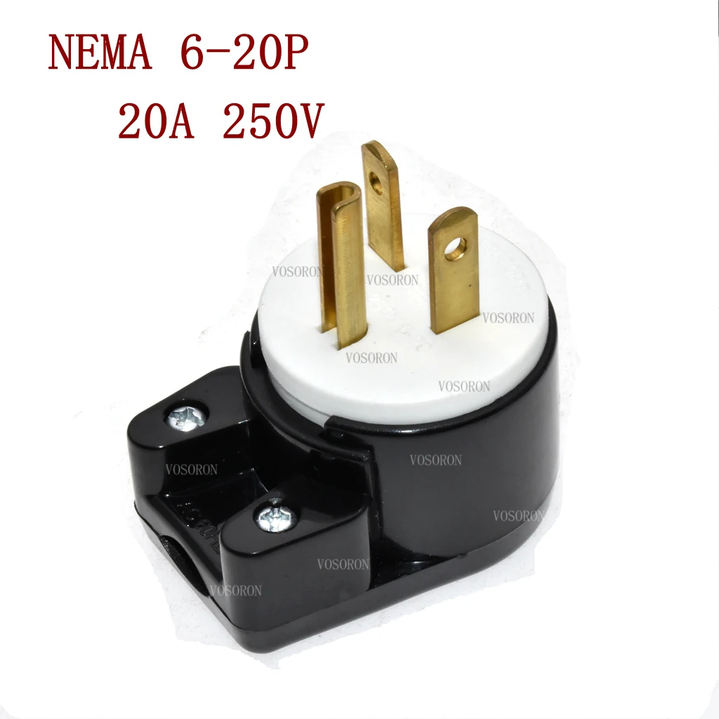 American standard Nema 5-20P/5-20R three-pin male to female 20A/250V high power industrial outdoor power connector