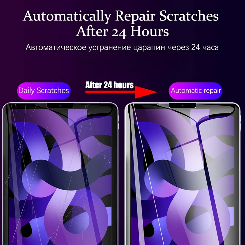 واقي شاشة لجهاز iPad 10th 9th 8th 7th 6th Gen Soft PET Film For Pro 11 12.9 2022 2021 Mini 6 Air 5 4 10.9 Air 3 2 1 Pro 9.7