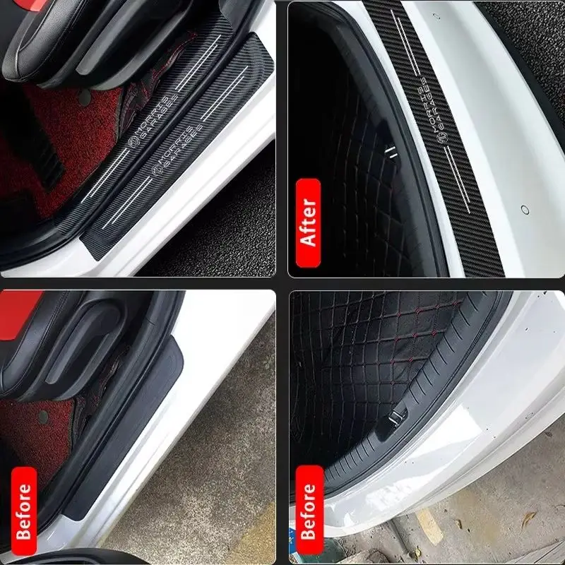 for Morris Garages Car Door Sill Protector Trunk Bumper Threshold Stickers Decals MG 6 350 42 550 ZT 7 ZS HS GS 3 TF 5 RX5 ZR GT