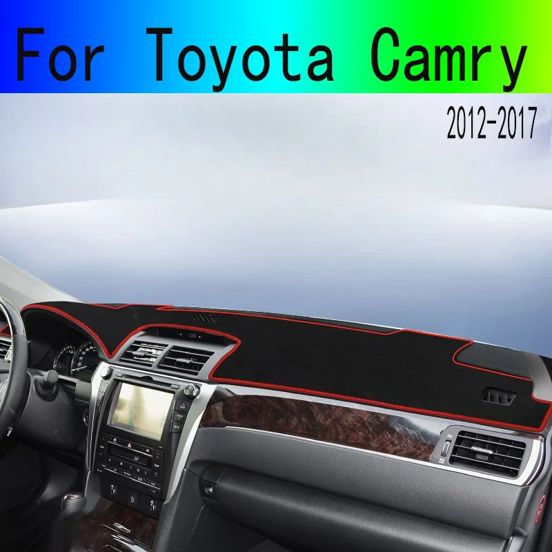 

Для Toyota Camry 2012 2013 2014 2015 2016 2017 автомобильный чехол для приборной панели, коврик для приборной панели, солнцезащитный козырек, инструментальный стол, нескользящая накладка, аксессуары