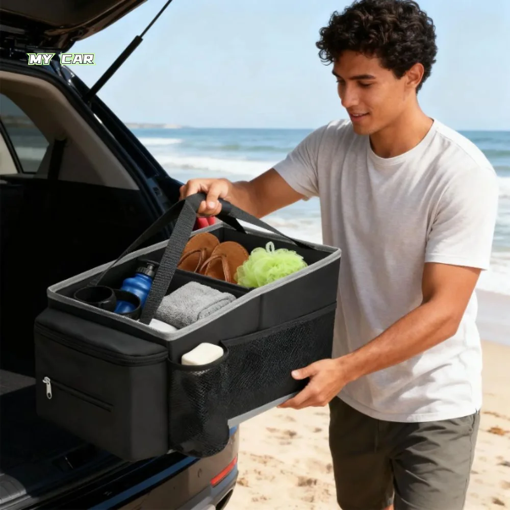 

Большой вместительный автомобильный органайзер с несколькими отделениями, складной багажный ящик, держатель для инструментов, универсальный автомобильный органайзер