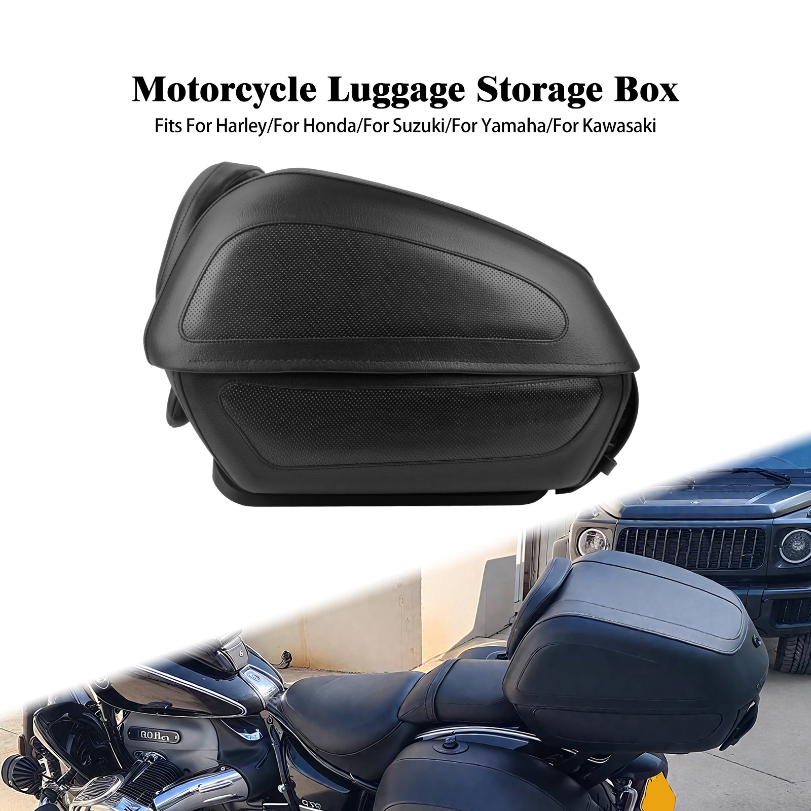 

Motorcycle Saddlebag Trunk Bag Luggage Storage Tool Box Tail Travel Case For Harley For Yamaha For Honda For Suzuki For Kawasaki
