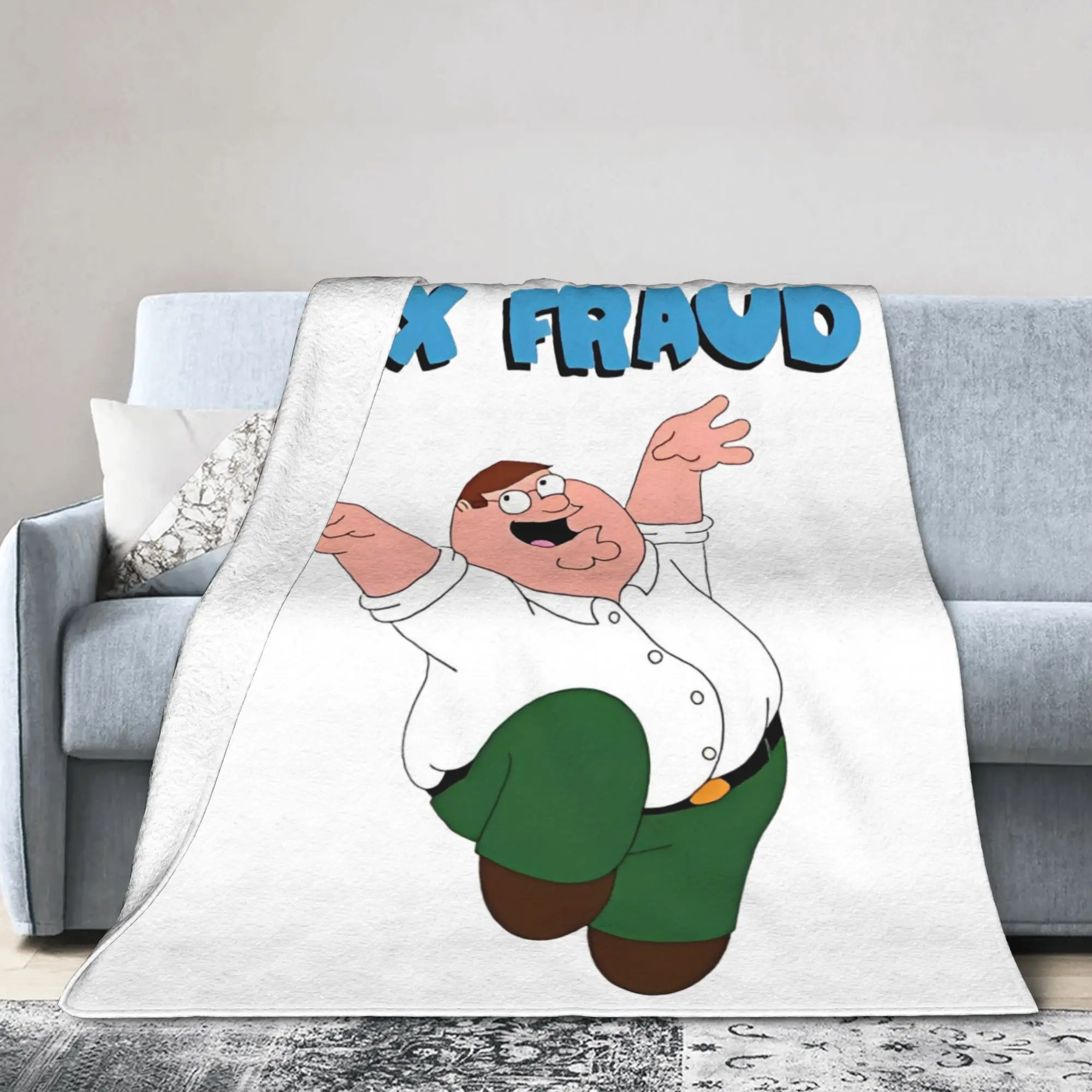 العائلات التكافؤ الاحتيال الضريبي بطانية الرجال مضحك التلفزيون بيتر الصوف مضحك تنفس رمي البطانيات كرسي تغطي أريكة السفر الشتاء