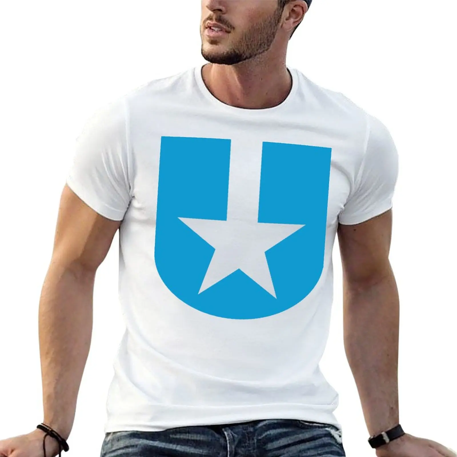 100% camisas de hombre gráfico t 6160 para marca de algodón camiseta de hombre The Ultimates camiseta universo Logo de lujo