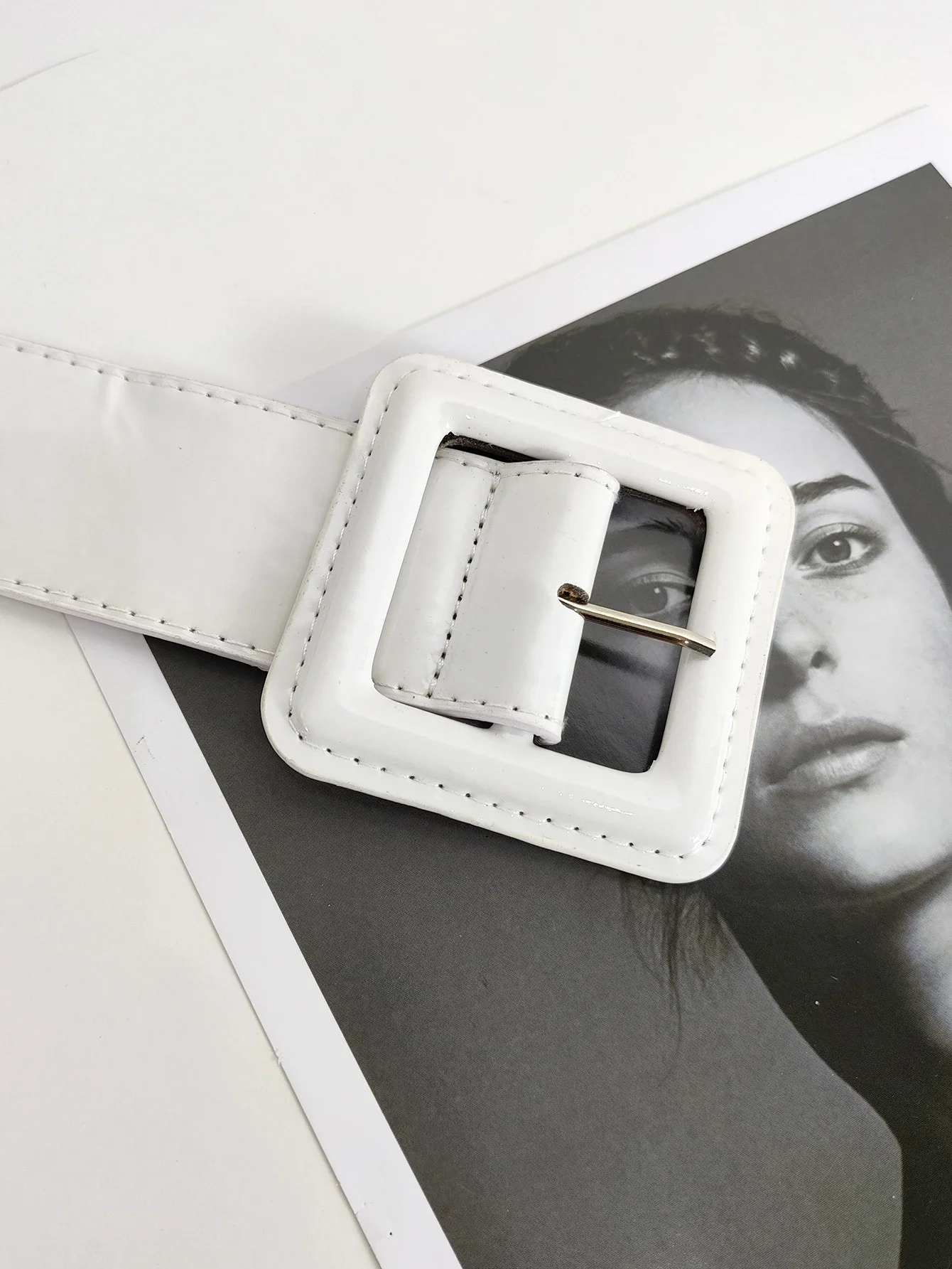 AAA137Designer Für Frauen Hohe Qualität Patent Leder Weibliche Gürtel Schwarz Korsett Gürtel 5cm Bund Rot Weiß Quadratischen Mund mode – Detail 11