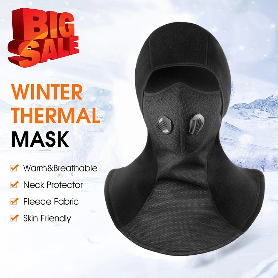 Winter Cycling Cap Ski Mask Thermal Balaclava Cycling Full Face Mask for Men Women Windproof Cycling  Fishing Hunting Mask