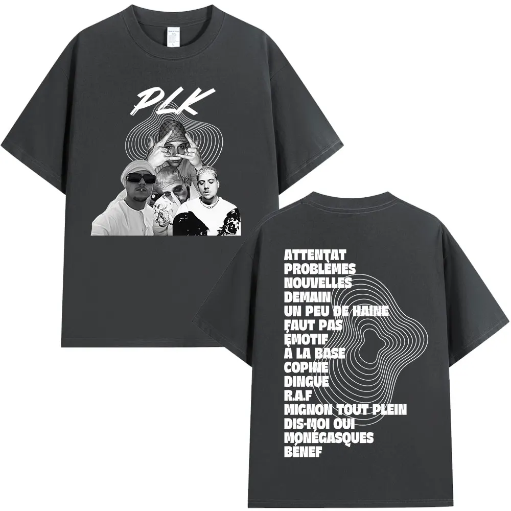 Rapper PLK Grafik T-shirt Männer Frauen Kleidung Mode Hip Hop Pop Musik T-shirts Casual Baumwolle Kurzen Ärmeln T Shirts Streetwear – Detail 7