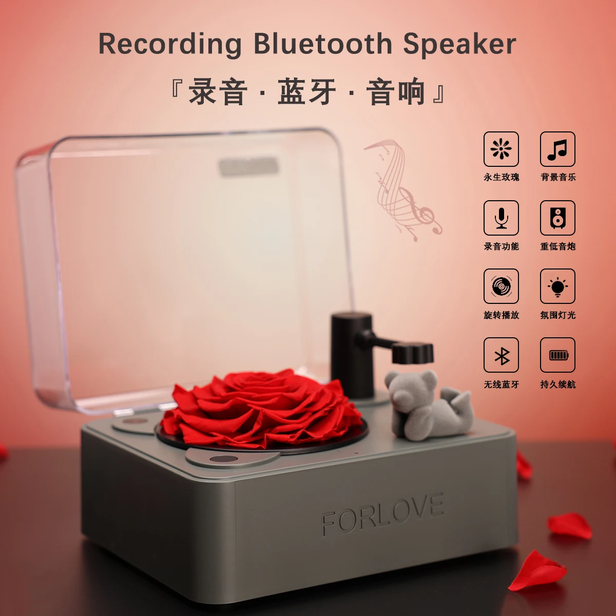 Медведь Роза Грамофон Бессмертность Подарок