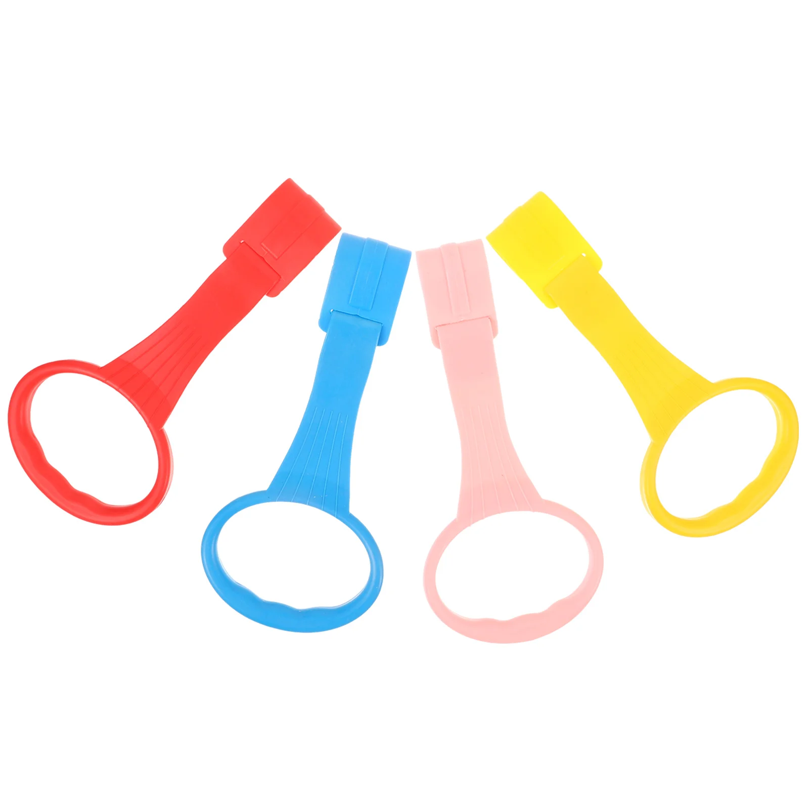 4 pezzi Anelli per culla per bambini Anelli per presa a mano per lettino per bambini Strumenti di assistenza alla camminata per bambini Maniglie di sicurezza per letto infantile Installazione semplice