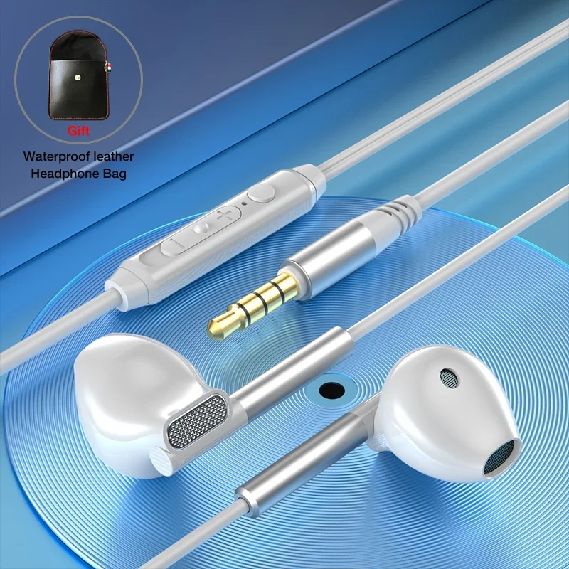 EARDECO 3,5 mm/Typ-C-Kopfhörer mit Geräuschunterdrückung, kabelgebundene Kopfhörer, Bass, Hifi, kabelgebundene Kopfhörer, Ohrhörer, Stereo-Mikrofon-Kopfhörer mit Draht