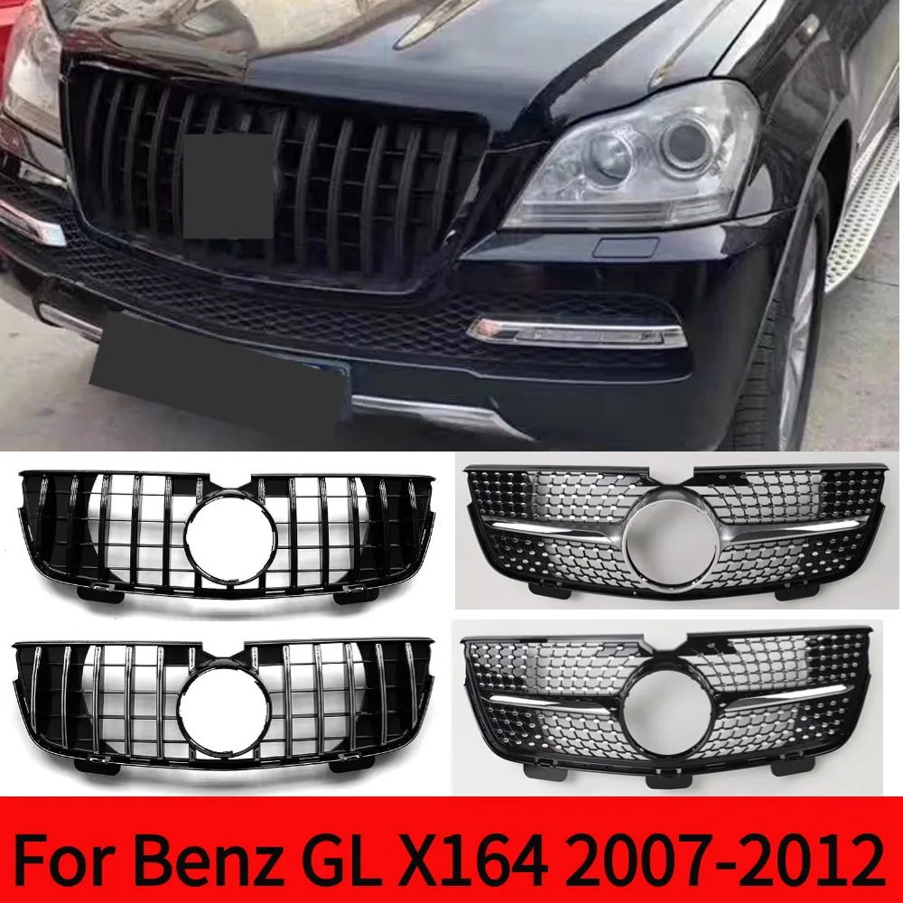 GT Front Radiator Grille Bumper Grill Grid Mesh For Mercedes Benz GL X164 2007-2009 2010-2012 GL320 GL350 GL450 GL550 GL500 Tuni