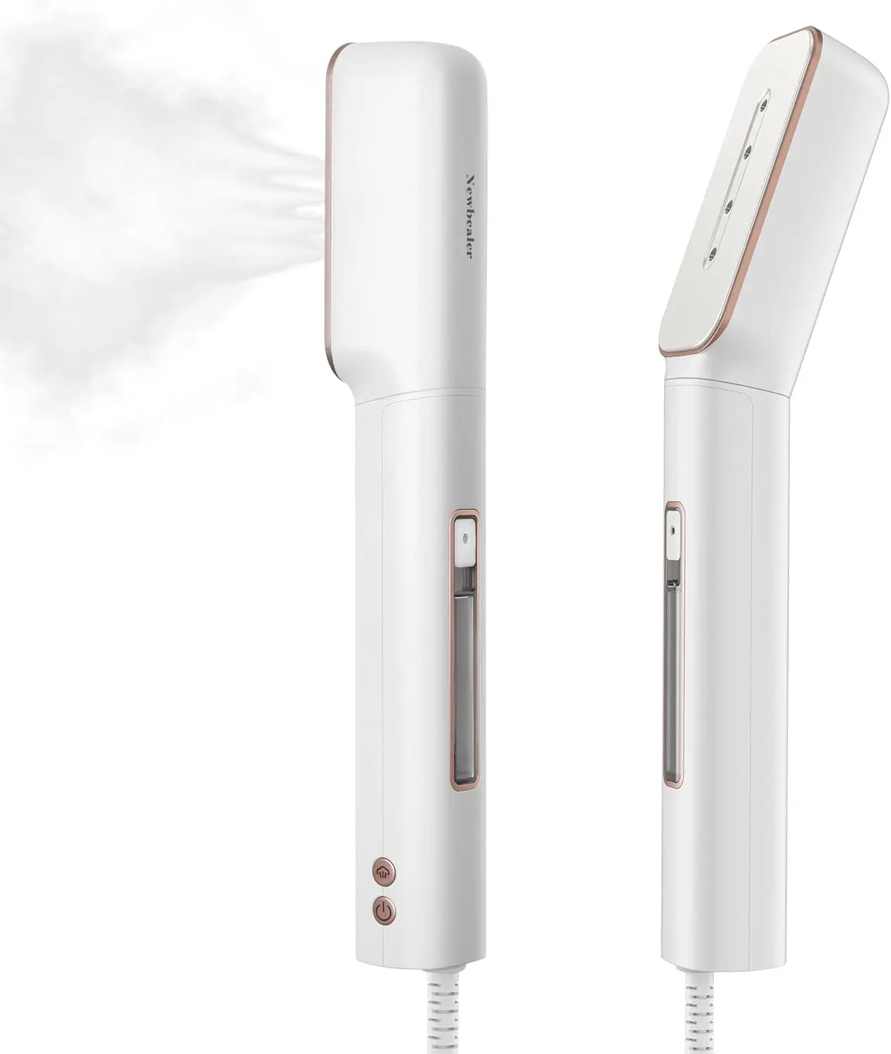 

Утюг для путешествий 2-в-1 с глобальным напряжением, 100-240В, отпариватель для одежды, сухое глажение и 2 уровня подачи пара, антипригарная керамическая подошва