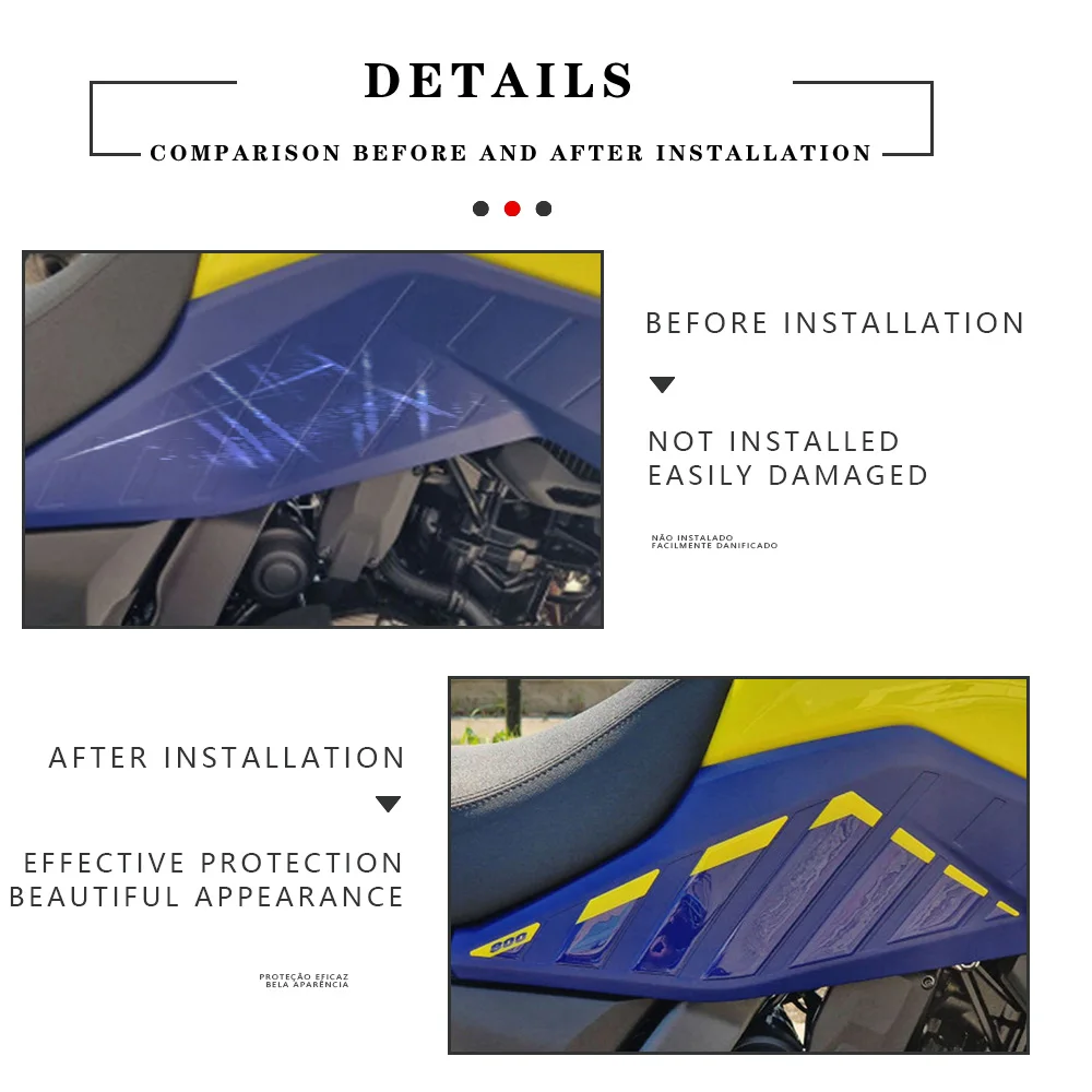 Motorcycle Accessories 3D Epoxy Protection Sticker Decal For V-Strom 800 DE 2023 2024 2025