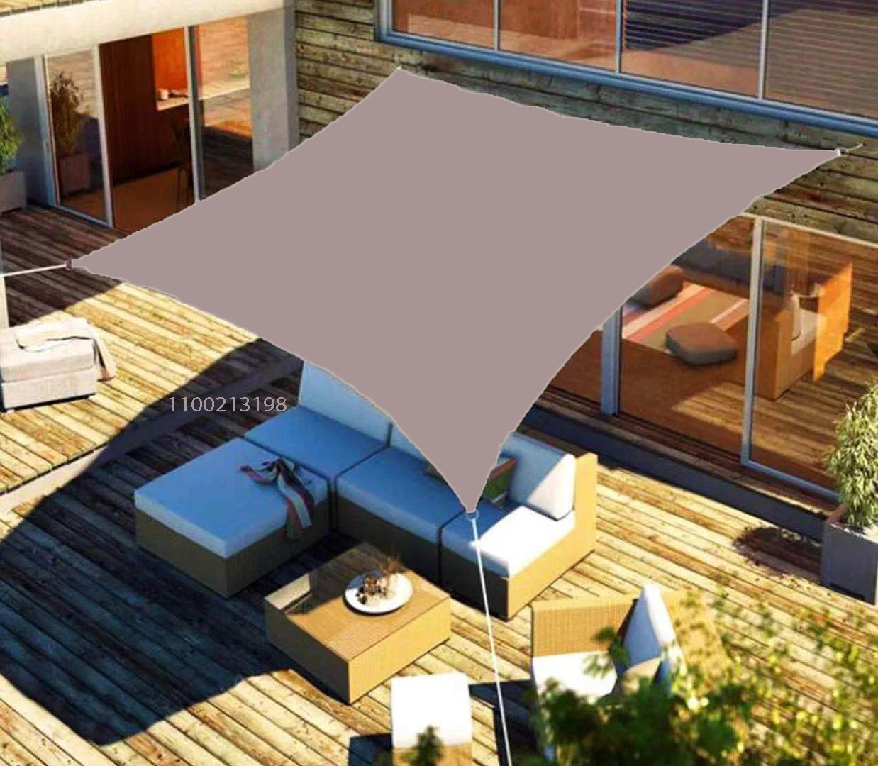 Toldo impermeable para exteriores, vela de lona rectangular, refugio solar para jardín, terraza, coche, piscina