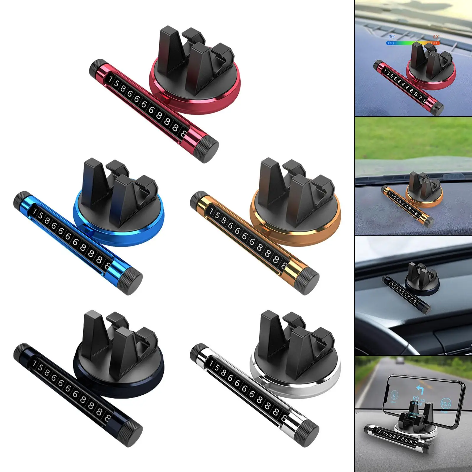 

Temporary Parking Card Number Plate Creative High Temperature Resistance Fit for
