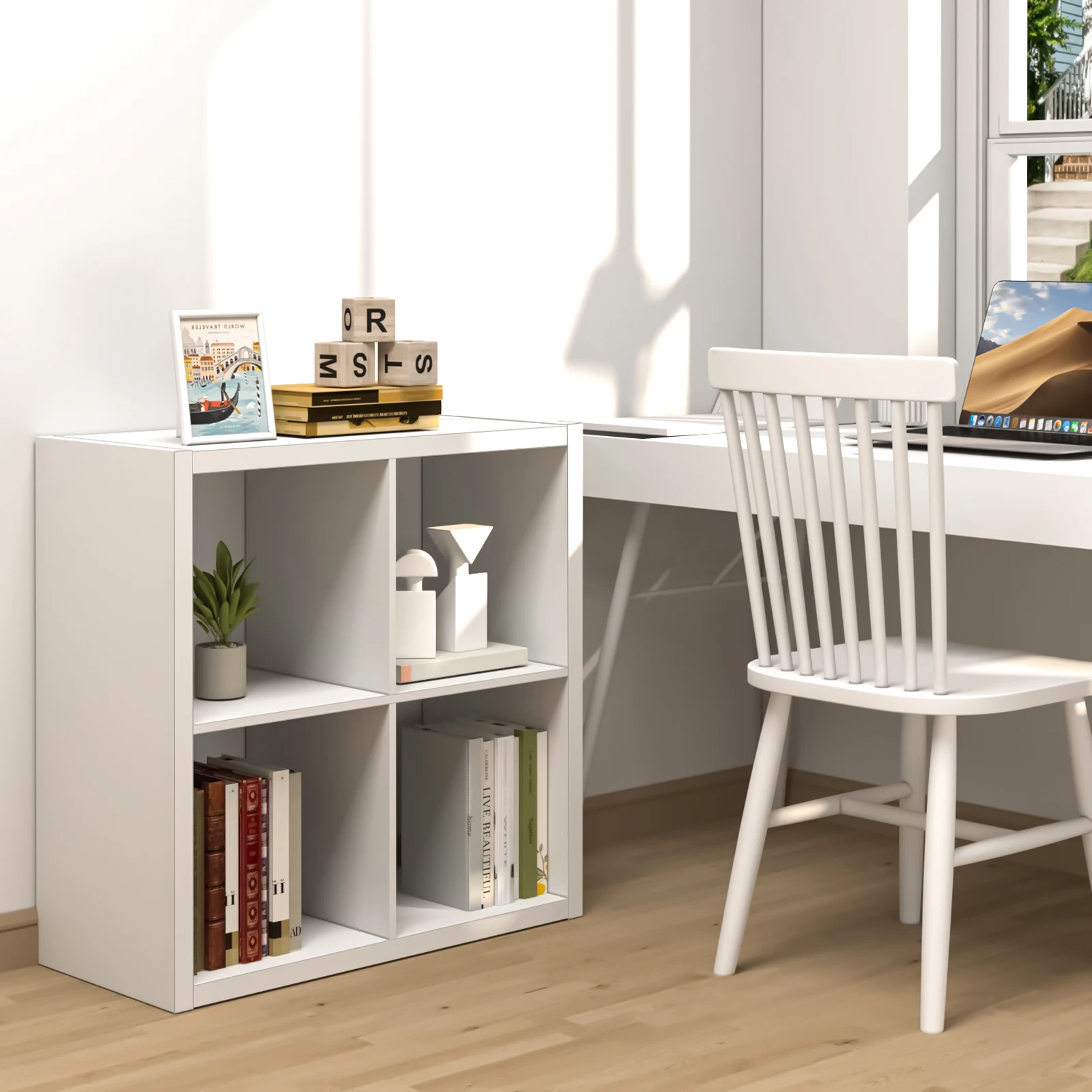 2026 Wooden Thick Frame 4 Cube Storage Organizer Shelf with Anti-Tipping Kits, Reversible Open Back, Horizontal & Vertical Dual-Use. Ideal for Home, Office, Bedroom, Kitchen and Living Room (White, Chocolate Black, Light Coffee, 11 Inch)