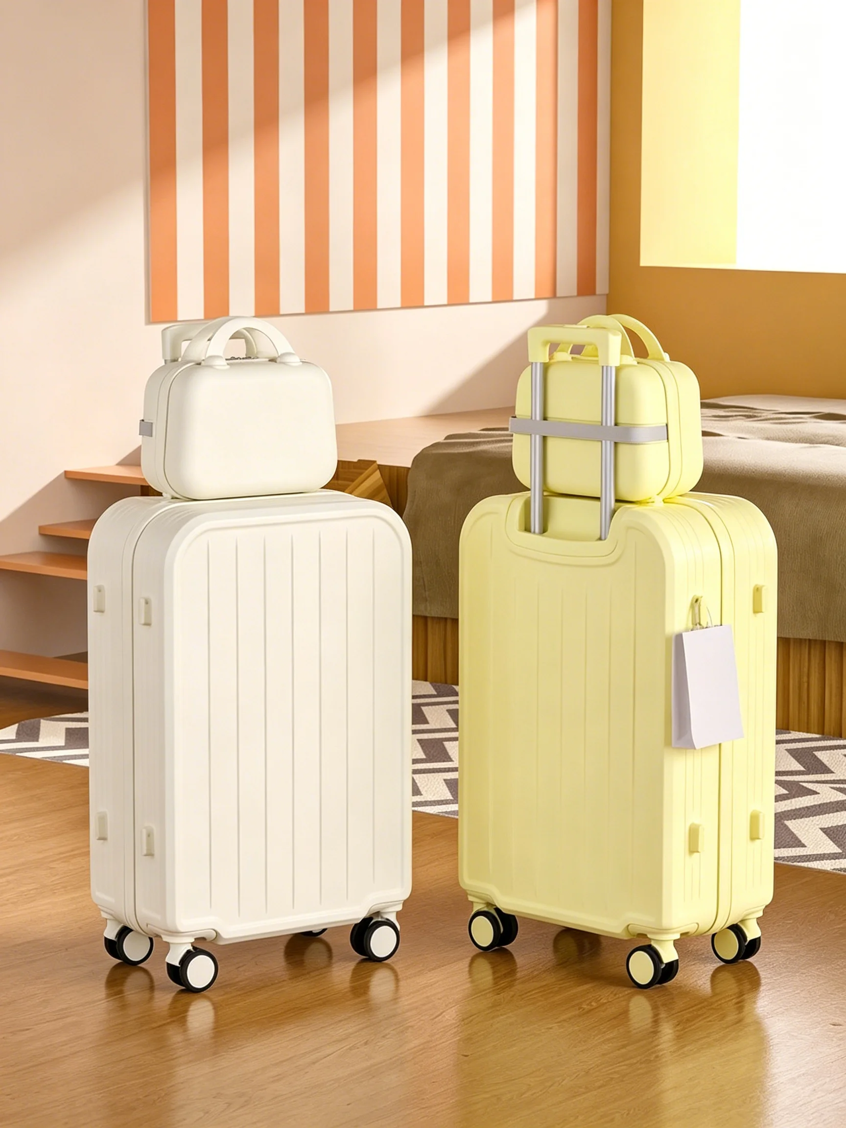 luggage-carry-on-20-inch-password-lock-suitcase-women's-high-aesthetic-durable-travel-bag-for-men-and-women-students