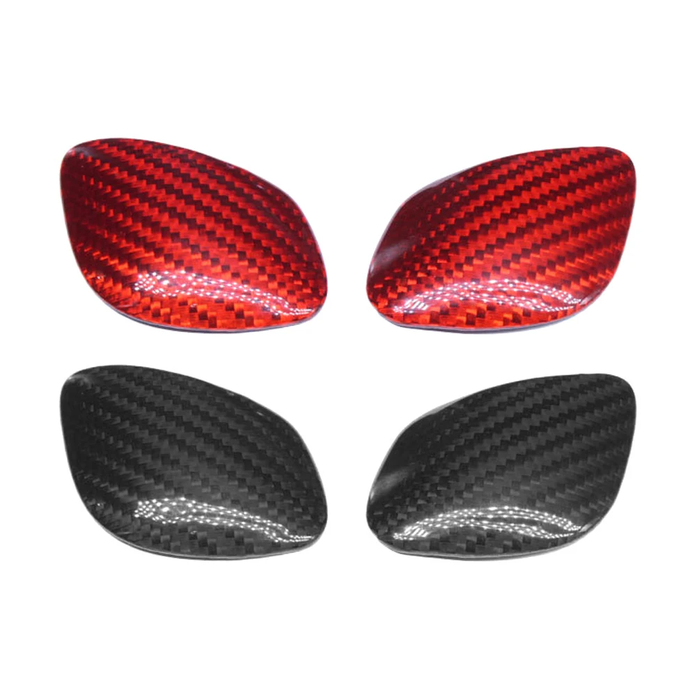 2Pcs Carbon Fiber Car Shift Knob Badge Emblem For Volkswagen VW Golf GTI MK7 CC Tiguan Touran Touareg Jetta Sagitar Polo etc.