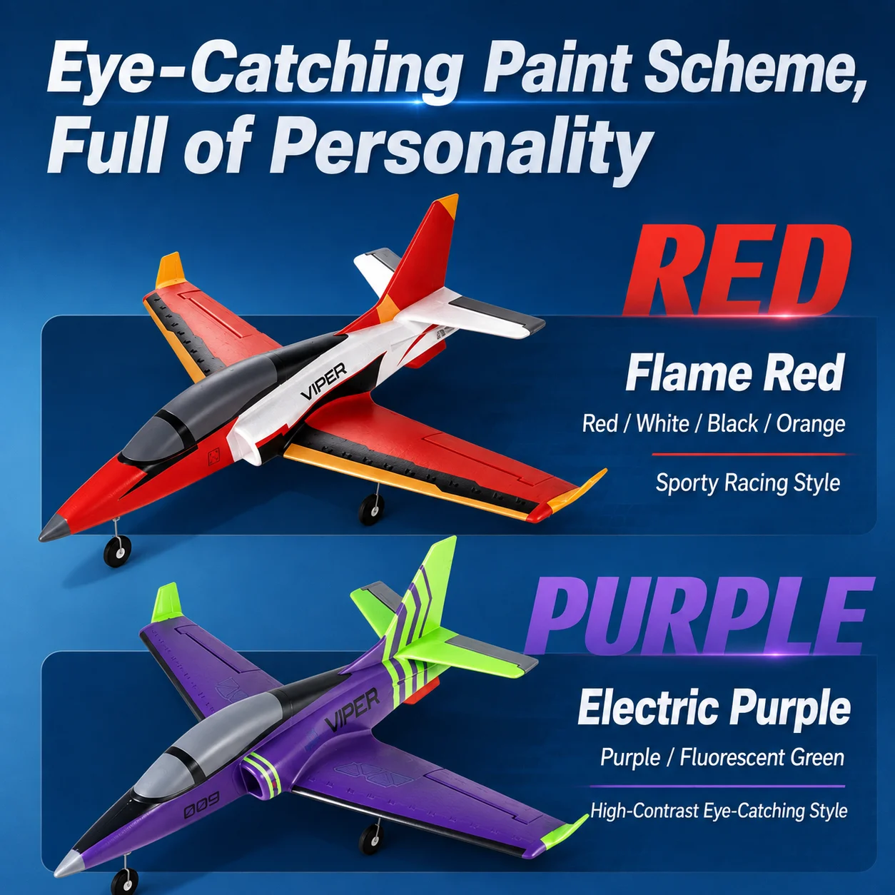 Blue Arrow 30mm Viper EDF Fixed Wing RC Plane Beginner Crash Resistant Electric Airplane Model