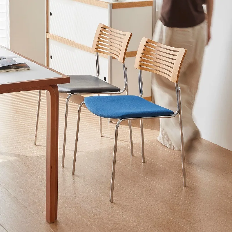 Modern Style Dining Chair  Retro Solid Wood Armless Kitchen Seats Vintage Accent Chairs  Rustic Decor Furniture