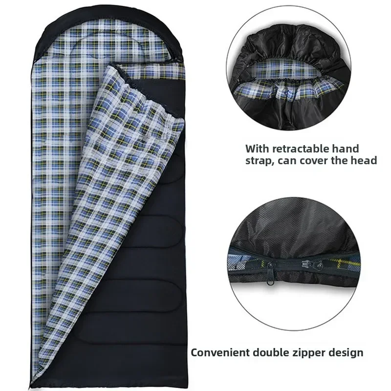 

Cold-proof Waterproof Sleeping Bags Foldable Portable Keep Warm Sleeping Bags Adult Outdoor Travel Thickened Widened Sleep Bag